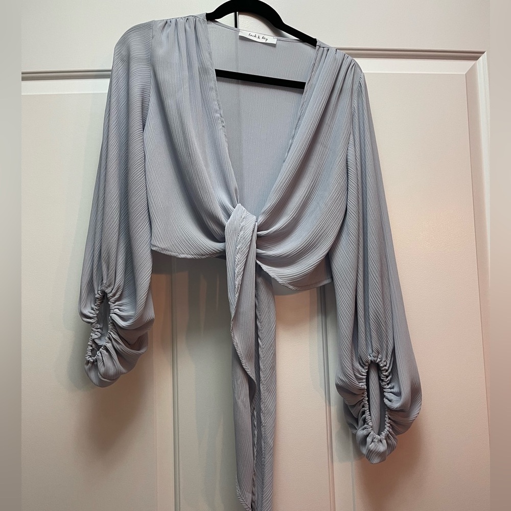 Lock and Key Crop Top with Romantic Sleeves and Reset by Jane Pants